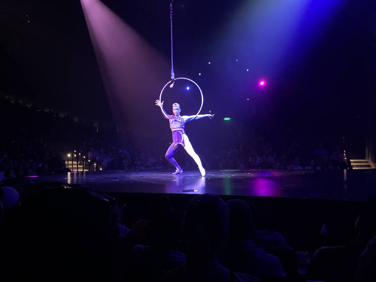 JOHN BERGER
                                An “‘Auana” cast member during the “Hina” portion of the Cirque du Soleil show.